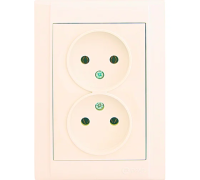 Розетка 2СП М Defne крем 42010017
