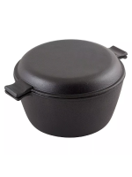 Кастрюля 2,2л чугун с крышкой сковородкой 985008