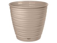 Горшок для цветов SAFFRON D146,1,5л с поддоном (бежевый)