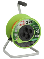 Удлинитель ЭРА 4гн б/з 20м ПВС 2*0,75мм2 1300Вт 
