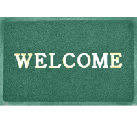 Коврик придверн.40*60см пористый (Зеленый) "WELCOME"