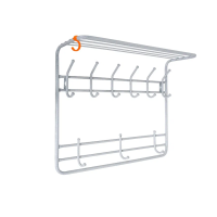 Вешалка 2х ярусная 80см бел. ВСП9Б