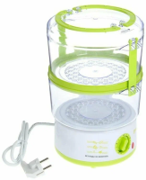 Пароварка Сакура-7213GR 2ч 500Вт бел/зел