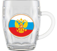 Кружка для пива 500мл Герб на флаге з1002/гф
