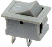 Выключатель 1кл.250V 6A (2с) ON-OFF сер.мини 36-2113