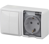 Блок Эксперт ОП роз+2выкл IP54 16А+10А 11-7402-01