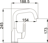 Смеситель для раковины НВ10825-7 черный