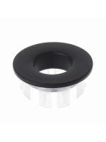 Накладка д/перелива раковины черная металл. d23-25мм