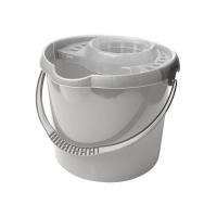 Ведро 12л, круглое с отжимом МОП, серый Etna