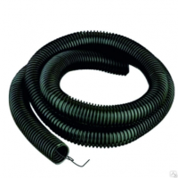 36055 Труба гофр.25мм ПВХ черн.с зондом 1м