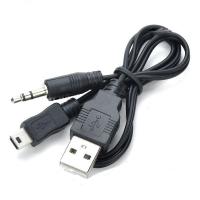 Кабель USB-штекер mini USB-джек 3,5 BS-3046