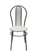 Стул Венеция бел./серебро на черном