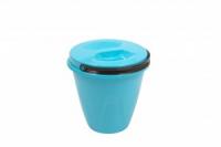 Ведро Лайт с крышкой голубое 5л "Радиан"