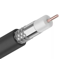 626876 Кабель RG-6 75 Ом черн 64% коаксиальный
