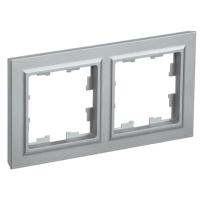 Рамка 2 пост. алюм. Brite