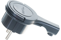 Вилка-невидимка 16А чёрная UNIVersal