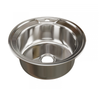 Мойка врезная круглая d-49(0,6) 3 1/2 Эконом (глубина 16см) +сифон