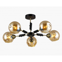 Люстра LV 9358/5 Огнеш черн/бронза Е27 40Вт