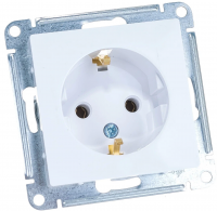 Розетка 1СП Atlasdesign с/з мех.бел.ATN000143