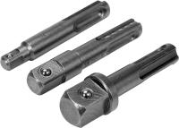 Адаптеры под голов с хвост SDS+посад квадр 1/4",3/8" 3шт 57955