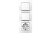 Блок СП роз.с/з+выкл.+выкл бел. BLBS101101 Blanca