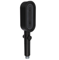 RAIN Лейка д/душа с фильтром, 3-х режимная, кнопка-стоп, черная 582-009