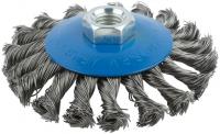 Корщетка-колесо 100мм с наклоном  М14 витая 38936М
