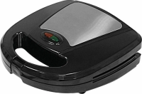 Вафельница Великие реки черная 6в1 сьемные панели 800Вт +трафарет для сах.пудры