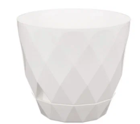 Горшок д/цветов 2,3л (Белый) "Laurel" с поддоном 