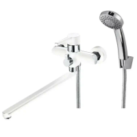 Смеситель для ванны ZOK7-A036PW хром/белый матовый