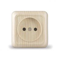 Розетка 1ОП б/з сосна Олимп