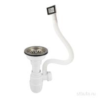 Сифон для мойки Санакс 8728 большая горловина с переливом