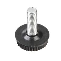 Ножка Стройбат пластик+металл. с резьбой М10 хром 2шт