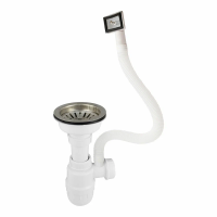 Сифон для мойки Санакс 8728 большая горловина с переливом