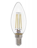 Лампа General  7W Е14 6500К свеча прозр.