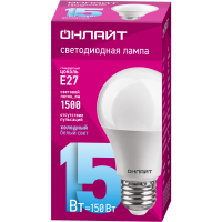 Лампа Онлайт А60-15-230-6К-Е27 61151