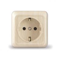 Розетка 1ОП с/з сосна Олимп