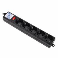 Фильтр сетевой Power Cube 5евро.р. 1,9м черный
