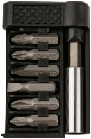 Биты набор 6шт CrV, 25мм+адаптор 57660