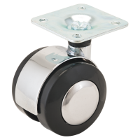 Опора колесная с мет.вставкой 40мм хром