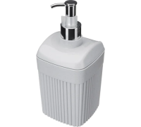 Дозатор д/жидкого мыла Velvet 0.65л светло-серый флэк