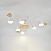 Люстра General GCHL-6GX53-M Белая+Дерево Венто