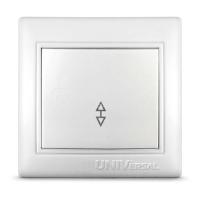 Выключатель 1СП проходной белый Севиль С0025