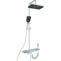 Стойка душевая с картридж.переключением DIKALAN Kn90132 белый