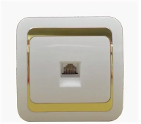 Розетка ТЛФ М бел.зол. 12214