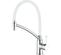 Смеситель для кухни HB73824-8 выдв.излив, нерж., белый