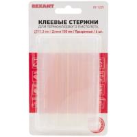 Клеевые стержни Rexant 6шт 11,3мм/100мм прозр.