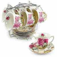 Набор чайный 12пр с метал.стойкой 12-134