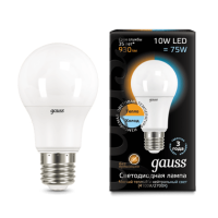 Лампа Gauss LED A60 10W 2700К/4100К Е-27