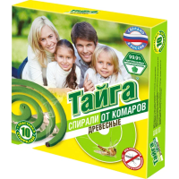 Спираль от комаров (10шт) без запаха "Тайга"